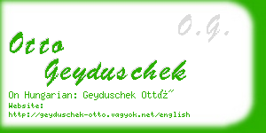 otto geyduschek business card